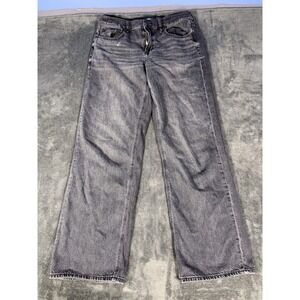 American Eagle Black Washed Straight Fit Jeans  32x30 Men's